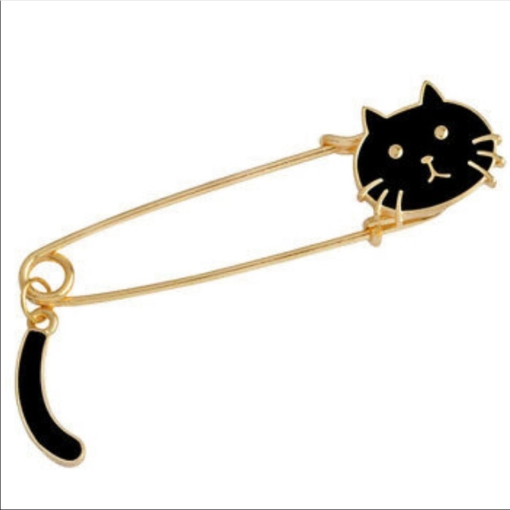 🐱 Cat Pin/Lapel - black